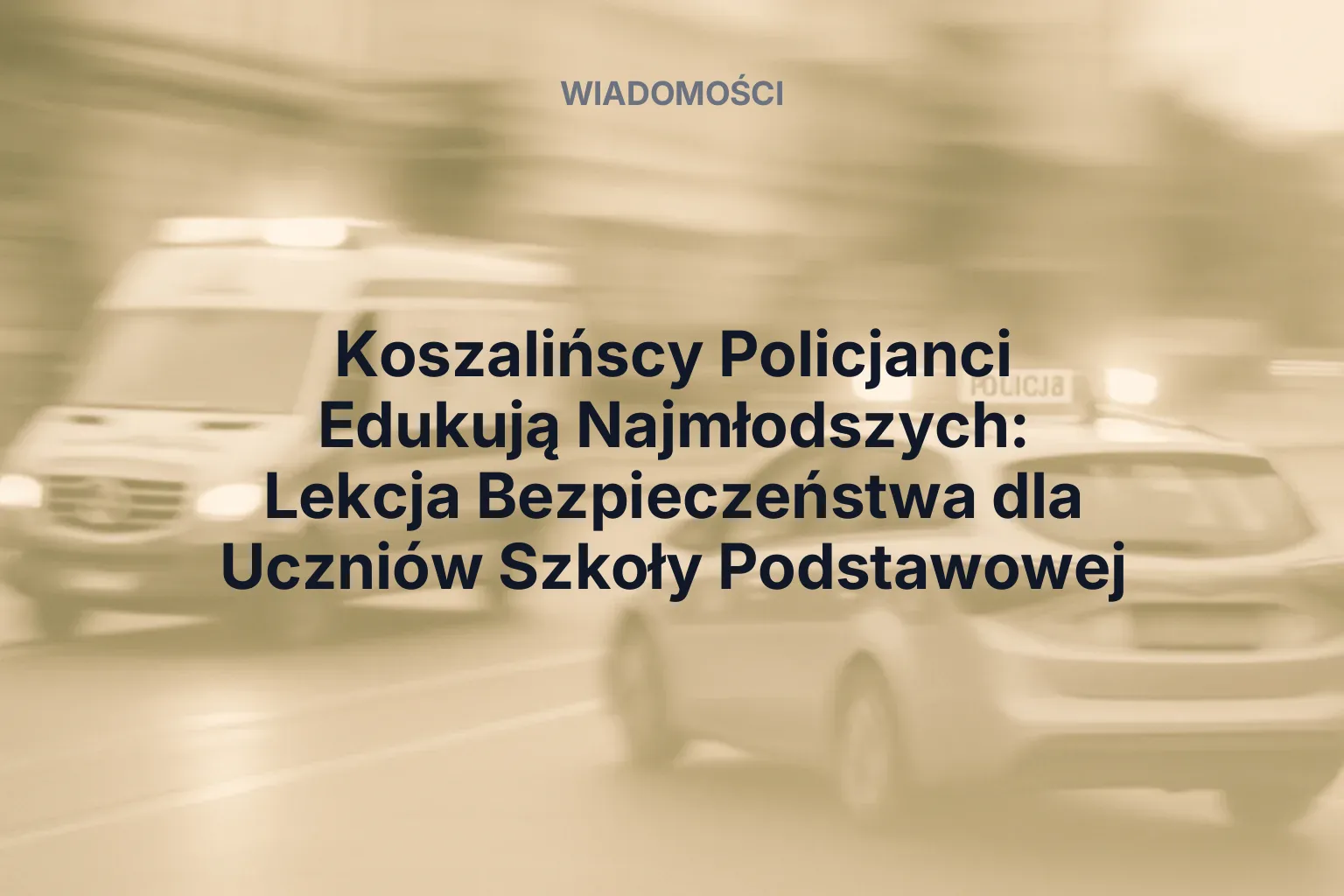 Miniatura: Koszalińscy Policjanci Edukują Najmłodszych: Lekcja Bezpieczeństwa dla Uczniów Szkoły Podstawowej